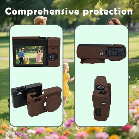 Screen Protector Compatible for Panasonic Lumix ZS99 Digital Camera,Tempered Glass Film Anti-Scratch High Definition and Soft Silicone Case (lumix zs99 CO) in Kuwait
