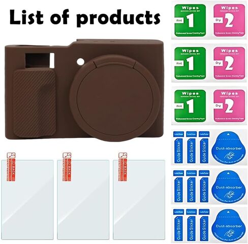 Screen Protector Compatible for Panasonic Lumix ZS99 Digital Camera,Tempered Glass Film Anti-Scratch High Definition and Soft Silicone Case (lumix zs99 CO) in Kuwait