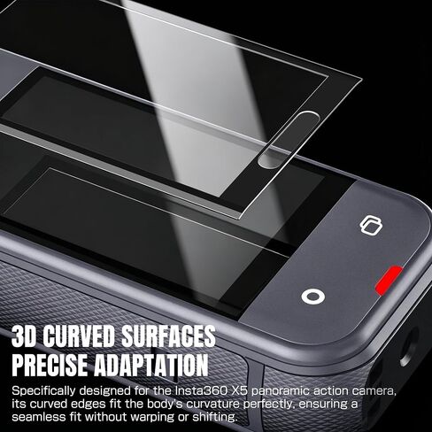 Tempered Glass Screen Protector for Insta360 X5 Action Camera,2 Pack HD Clear Protective Film,Anti-Scratch, Anti-Fingerprint,Bubble-Free Installation, Compatible with Insta360 X5 Accessories. in Kuwait