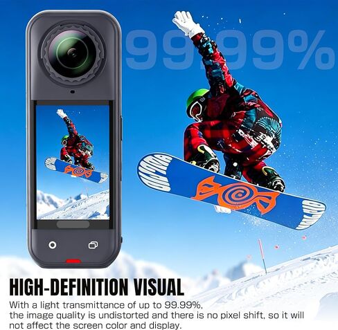 Tempered Glass Screen Protector for Insta360 X5 Action Camera,2 Pack HD Clear Protective Film,Anti-Scratch, Anti-Fingerprint,Bubble-Free Installation, Compatible with Insta360 X5 Accessories. in Kuwait