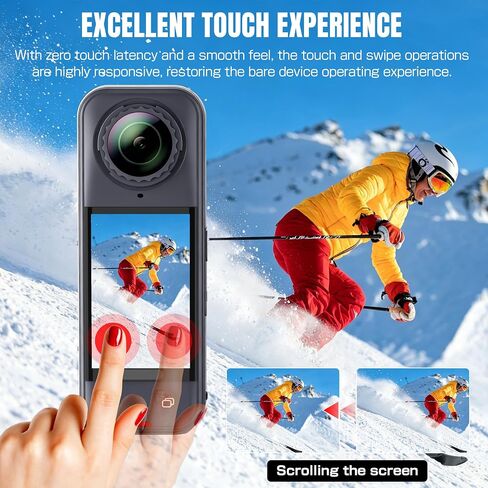 Tempered Glass Screen Protector for Insta360 X5 Action Camera,2 Pack HD Clear Protective Film,Anti-Scratch, Anti-Fingerprint,Bubble-Free Installation, Compatible with Insta360 X5 Accessories. in Kuwait