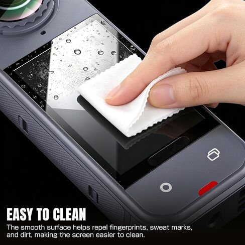 Tempered Glass Screen Protector for Insta360 X5 Action Camera,2 Pack HD Clear Protective Film,Anti-Scratch, Anti-Fingerprint,Bubble-Free Installation, Compatible with Insta360 X5 Accessories. in Kuwait