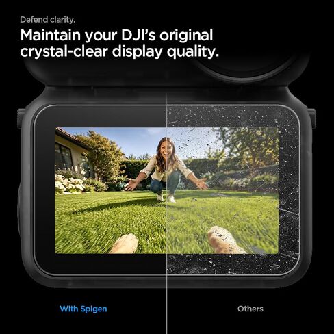Spigen GlasTR SLIM Screen Protector Tempered Glass for Osmo Nano [2 Pack] | Aluminum Enhanced 10H+ Tempered Glass, Glas.tR Slim, 100% Optical Clarity, 1.96" Precision Fit, Wing-Film Alignment, 2Pack in Kuwait
