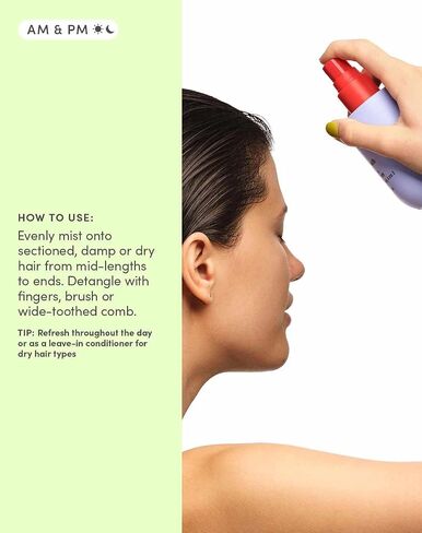 Evereden Kids 4-in-1 Detangler Spray, Silicone-Free, EWG Verified, Vegan | Developed with Harvard & Stanford Dermatologists, 4-in-1 Leave-In Conditioner for Girls, Straight, Curly Hair, Wet or Dry Use in Kuwait