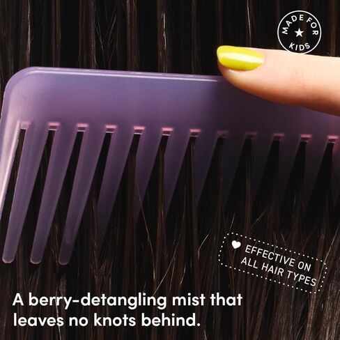 Evereden Kids 4-in-1 Detangler Spray, Silicone-Free, EWG Verified, Vegan | Developed with Harvard & Stanford Dermatologists, 4-in-1 Leave-In Conditioner for Girls, Straight, Curly Hair, Wet or Dry Use in Kuwait