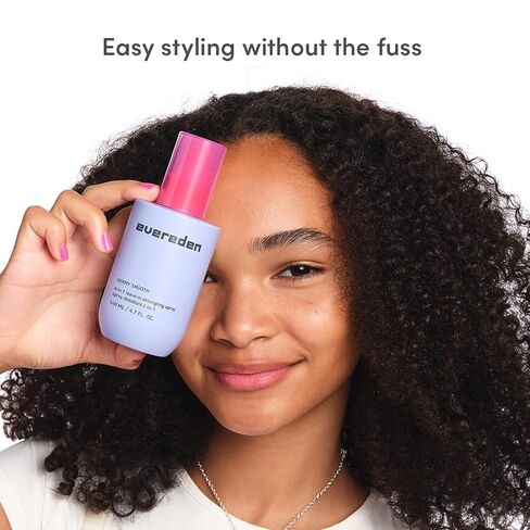 Evereden Kids 4-in-1 Detangler Spray, Silicone-Free, EWG Verified, Vegan | Developed with Harvard & Stanford Dermatologists, 4-in-1 Leave-In Conditioner for Girls, Straight, Curly Hair, Wet or Dry Use in Kuwait