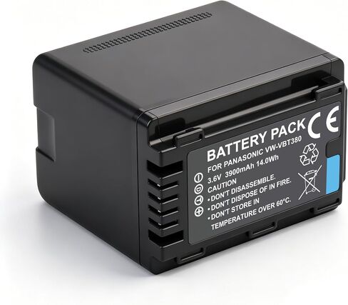 VW-VBT380 VBT380 VW-VBT190 VBT190 Battery for Panasonic HC-V800K, HC-VX1K | Compatible with HC-WXF1K, HCV520, HC-V550, HCV710, HCV720, HC-V750, HC-V770, HC-VX870, HC-VX981, HC-W580, HC-W850, HCWXF99 in Kuwait