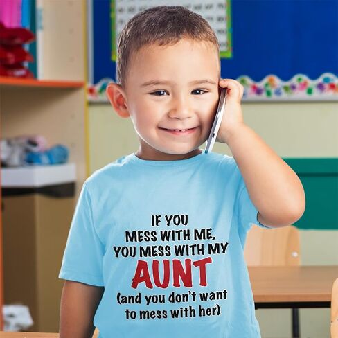 Toddler Aunt & Uncle T-Shirt - Funny Style, Cotton Tee, Black Design, Size 3T in Kuwait