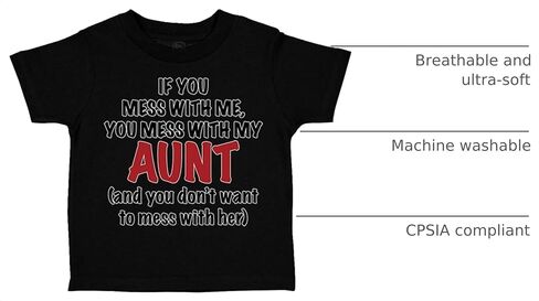 Toddler Aunt & Uncle T-Shirt - Funny Style, Cotton Tee, Black Design, Size 3T in Kuwait