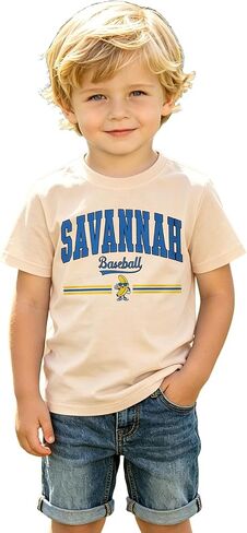 SOFEON Toddler Boy Girl Baseball Shirt Kids Banana T-Shirt Baseball Team Fans Tees Ballgame Outfit Game Day Short Sleeve Tops in Kuwait