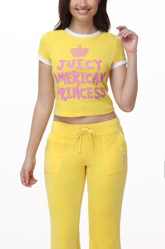 Juicy Couture Women's Ringer Baby Tee in Kuwait