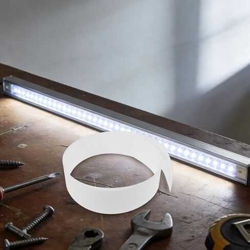 Flexible White Plastic Diffusion Sheet for LED Strip Lights 48x2 Inch with 0.8mm Thickness, Versatile Ambiance Control Panel for Custom Installations and Office Lighting Upgrades in Kuwait
