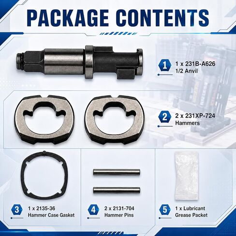 2135-THK1 Pneumatic Impact Wrench Hammer Head Set for Ingersoll-Rand Replacement Parts 2135Ti, 2135QTi in Kuwait