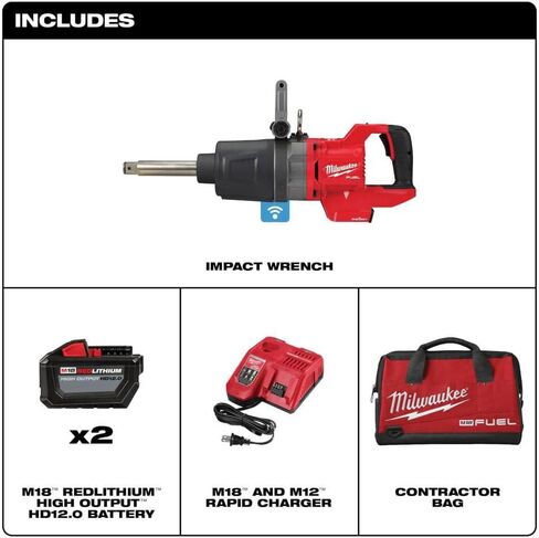 Milwaukee M18 FUEL 1inch D-Handle Ext Anvil High Torque Impact Wrench with ONE-KEY Kit in Kuwait