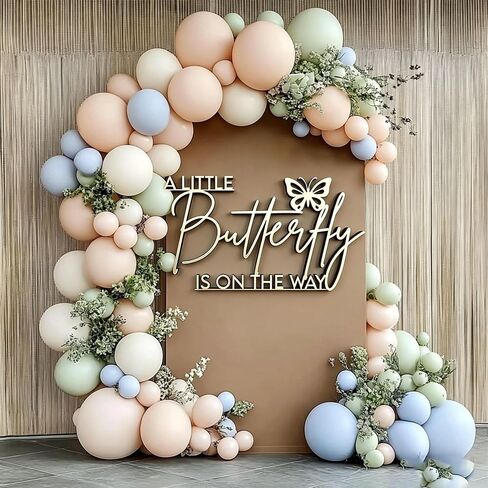 A Little Butterfly Is On The Way for Backdrop,Wooden Butterfly Bridal Shower Party Decor for Bride To Be,Spring Wedding Shower,Bachelorette Party Decor in Kuwait