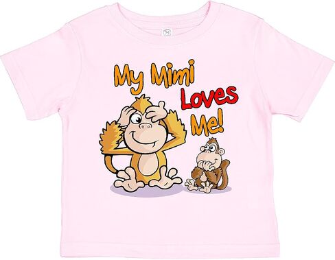inktastic My Mimi Loves Me Monkey Toddler T-Shirt in Kuwait
