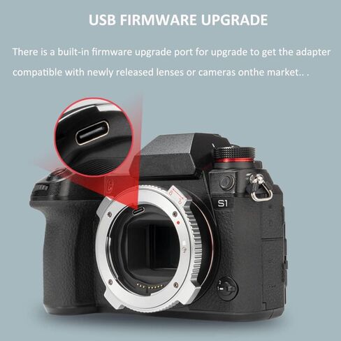 VILTROX EF-L Pro Auto Focus Lens Mount Adapter with Security Lock | Ring Adapter Compatible with Canon EF/EF-S Lens to L Mount Camera Leica SL2/Lumix S1 S1H S5/Sigma fp L in Kuwait