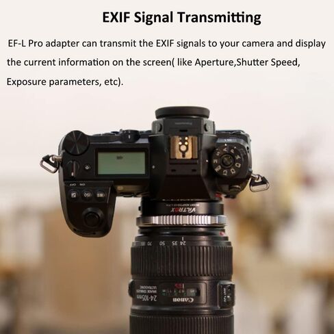 VILTROX EF-L Pro Auto Focus Lens Mount Adapter with Security Lock | Ring Adapter Compatible with Canon EF/EF-S Lens to L Mount Camera Leica SL2/Lumix S1 S1H S5/Sigma fp L in Kuwait