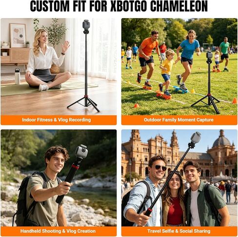 Camera Stand for Xbotgo Chameleon,Lightweight Aluminum Tripod | with 1/4" Thread & Cold Shoe Mount,Portable Travel Tripod for Camera,Vlog and Outdoor Video Recording in Kuwait