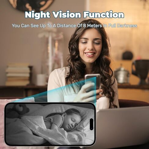 Mini 4K Tiny Camera WiFi Wireless Small Portable 2026 HD Nanny Cam with Motion Detection,Cloud & SD Storage,Night Vision,Wide Angle,Can No Need WiFi Cams Micro Security Cameras for Home Baby Indoor in Kuwait