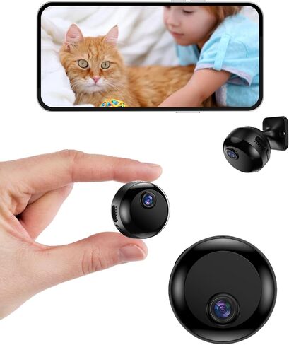 Nanny Cam Wireless Indoor Camera 1080P Wi-Fi Camera for Home Security Pet Monitoring, Motion Detection & Night Vision Pet Cameras,SD & Cloud Storage in Kuwait