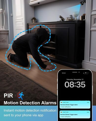 Nanny Cam Wireless Indoor Camera 1080P Wi-Fi Camera for Home Security Pet Monitoring, Motion Detection & Night Vision Pet Cameras,SD & Cloud Storage in Kuwait
