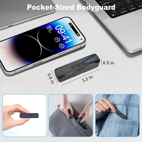ZHENHAN Hidden Camera & Bug Detector – Portable Anti-Spy Device for GPS Trackers, Wireless Bugs | Travel, Home, Office Security (Black) in Kuwait