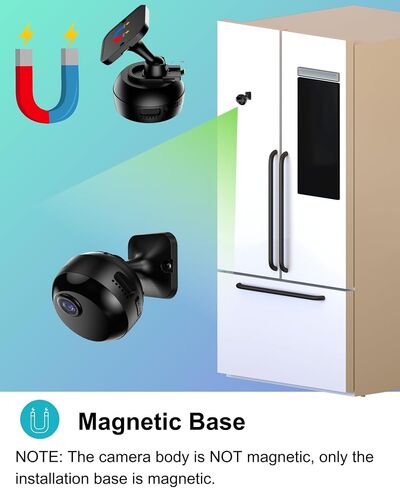 Nanny Cam Wireless Indoor Camera 1080P Wi-Fi Camera for Home Security Pet Monitoring, Motion Detection & Night Vision Pet Cameras,SD & Cloud Storage in Kuwait