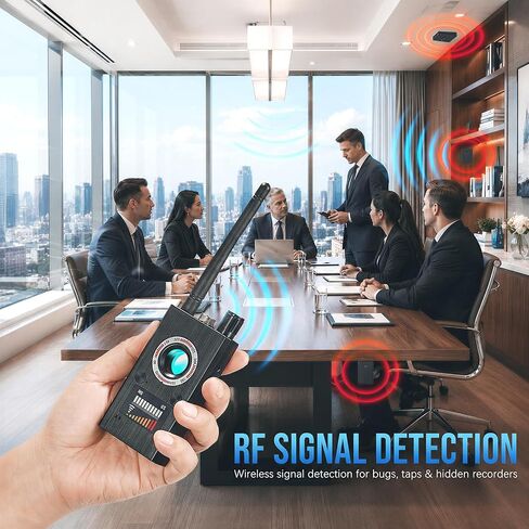 Hidden Camera Detector,GPS Bug Detector & RF Signal Scanner for Travel | 3-in-1 Hidden Camera, GPS, Bug & RF Detector, Infrared & Magnet Finder, Portable for Travel, Hotel, Car, Office, Long Battery in Kuwait