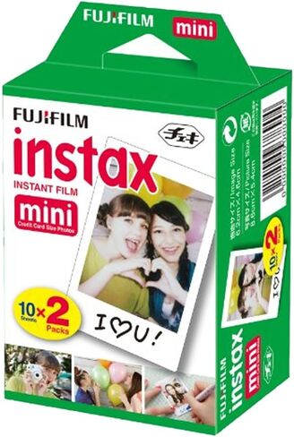 Fujifilm instax mini Instant Film (20 Exposures) + 20 Sticker Frames for Fuji Instax Prints Baby Girl Package in Kuwait