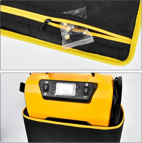 Air Compressor Storage Bag for AstroAI 150 PSI 12V DC/110V AC Tire Inflator | Stores Cords, Batteries And Accessories For Car Trunks, Garages, Road Trips And Roadside Emergencies, Black - Case Only in Kuwait