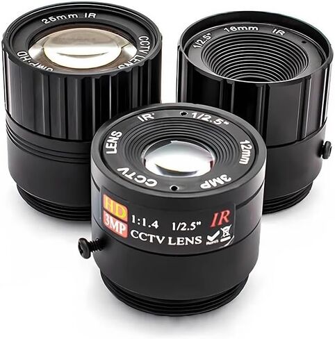 12/16/25mm CS Mount Lens 1/2" 1/2.5" Format 650nm Filter Industrial Security Camera(Without Filter,16MM_CS Mount) in Kuwait