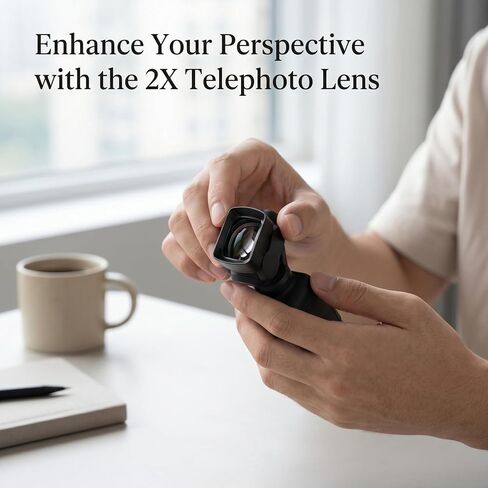 Diyeeni 2X Telephoto Lens for OsmoPocket 3/4 Camera, Teleconverter with Multi Layer Coating, Compact Magnetic Mount for Enhanced Range Photography in Kuwait