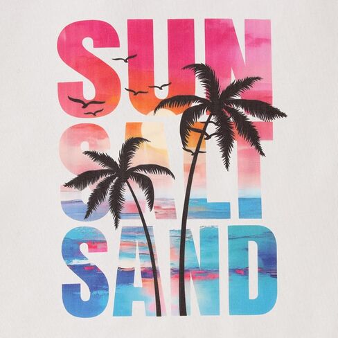 CM C&M WODRO Sun Salt Sand Shirt for Baby Boy Girl Toddler Funny Summer Vacation Palm Tree T-Shirt Kids Short Sleeve Tee Tops in Saudi Arabia