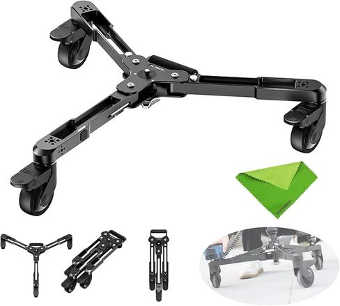 YC Onion Pineta Monopod Dolly for Pineta Pro Carbon Fiber Monopod Only | Extensible 3/8" Screw, Quick Release Knob, 360°Rotation Silent Swivel Casters for Live Streaming, Interview, Indoor Shot in Kuwait