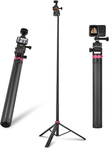 80in Pocket 3 4 Selfie Stick Tripod for GoPro Action Camera, Extendable Stand Vlog Mount for DJI Osmo Pocket 3 4 Action 6 5 Pro 4 3 for Xtra Muse for Insta360 X5 X4 X3 for AKASO DSLR Accessories in Kuwait