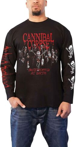 Cannibal Corpse 'Butchered At Birth Baby' Long Sleeve Shirt (2 Extra Large) Black in Kuwait