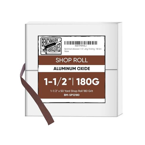 Benchmark Abrasives 1-1/2" x 150’ Shop Roll Emery Cloth Sandpaper Roll, Aluminum Oxide Sand Paper for Wood Furniture, Metal Polishing, Sanding, Automotive, Plumbing, Finishing - 120 Grit in Saudi Arabia