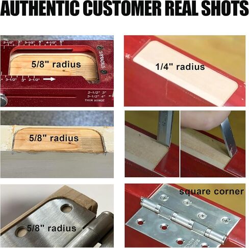 Door Hinge Jig, Precision Door Leaf Router Template for Hinges | 6061 aluminum click-positioning depth stop 2.5-5 in hinges 1/4 & 5/8 R square corner ready pro-grade kit for DIY & carpentry in Kuwait