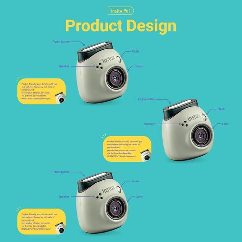 FUJIFILM INSTAX PAL Fuji Digital Camera Powder Pink + Custom Case & 32gb Memory Card Accessory Bundle in Kuwait