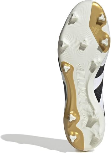 adidas Unisex League Firm Ground/Multi Ground, White/Black/Gold Metallic, 7.5 in Kuwait