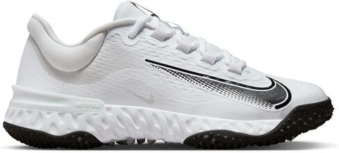 Nike Alpha Huarache Elite 4 Turf Women's Softball Shoes (FD2746-100, White/Black-Photon DUST) in Kuwait