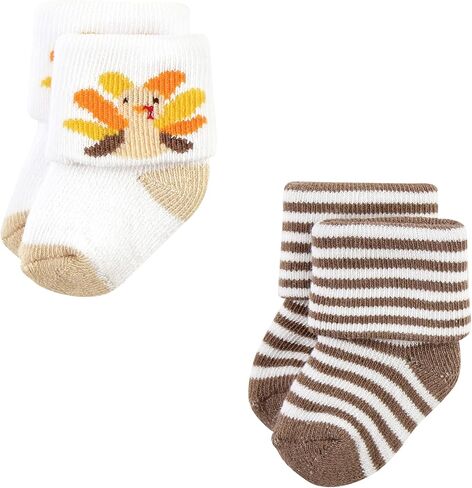 Hudson Baby baby-boys Holiday Newborn Terry Socks in Kuwait