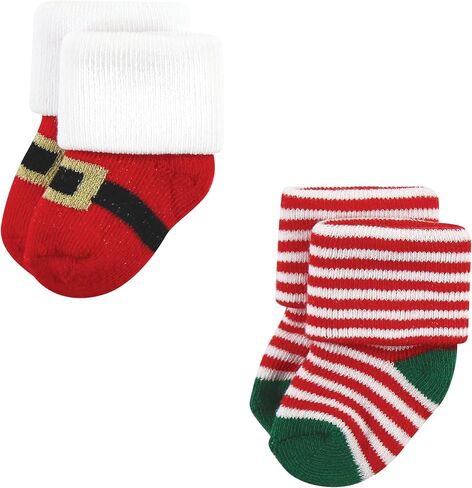 Hudson Baby baby-boys Holiday Newborn Terry Socks in Kuwait