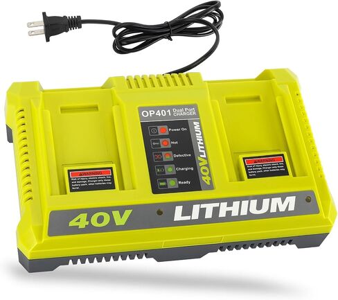 40 Volt Charger Compatible with Ryobi 40V Battery, Replacement Charger Station for OP4040 OP4050 OP4050A OP40601 OP4026 OP4015 OP4030 40V Battery in Kuwait