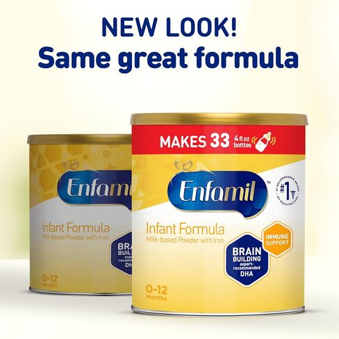 Enfamil Infant Formula, Milk-based Baby Formula with Iron, Omega-3 DHA & Choline, Powder Can, 29.4 oz (Pack of 4) in Kuwait