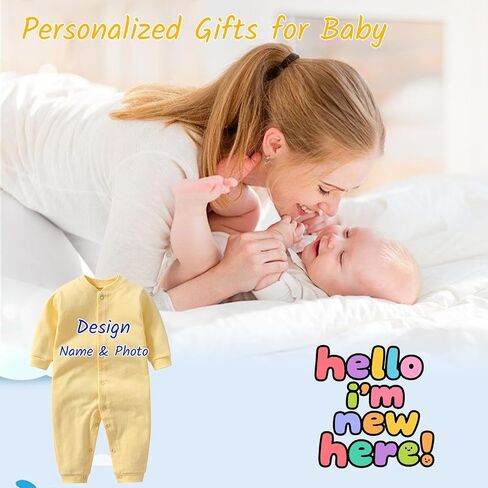 Custom Newborn Baby Girl Clothes 0-3 Months, Newborn Boy Clothes New Born Baby Essentials Must Haves Coming Home Outfit in Kuwait