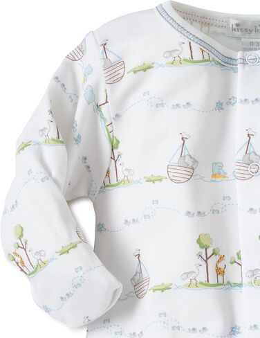 kissy kissy Baby Boys and Girls Noah's Print Snap Front Footie Pajamas in Kuwait