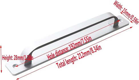 Wardrobe Door Handles,Sliding Door Handle Surface Mounted Handle Kitchen Cupboard Handles 2PCS in Kuwait