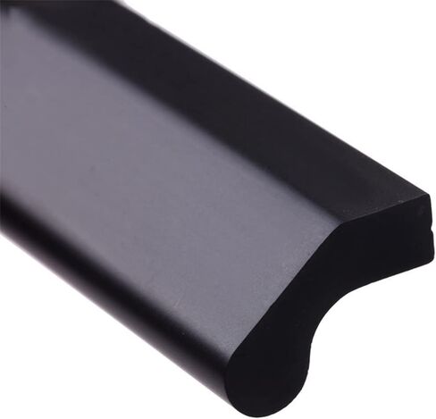 Wardrobe Door Handles,2 Pack Finger Edge Pull Furniture Drawer Handles Invisible Handles Aluminum Alloy Knobs Door Levers for Cupboard,Closet,Wardrobe(Black,Hole Distance 128mm) in Kuwait